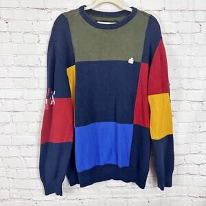 Smuggler's‎ Moon Color Block Sweater Men's Size 2XL Handcrafted Cotton